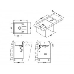 Alveus Rock 30 sudoper CONCRETE-G81