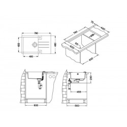 Alveus Rock 130 sudoper CARBON - G91