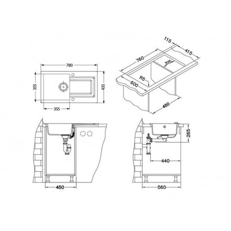 Alveus Falcon 30 sudoper BEIGE - G55