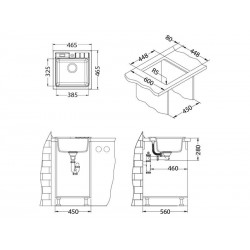 Alveus Niagara 20 sudoper BEIGE - G55