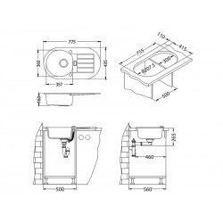 Alveus Niagara 40 sudoper CARBON - G91