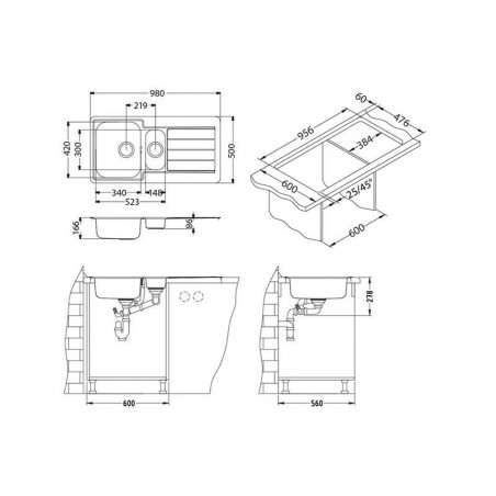 Alveus LINE 10 sudoper inox
