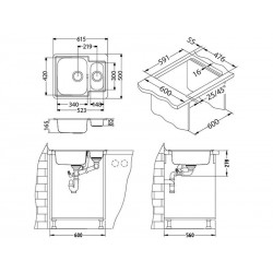 Alveus LINE 50 sudoper