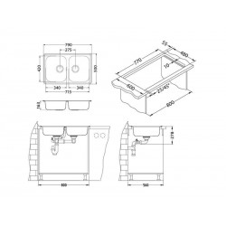 Alveus LINE 90 sudoper inox