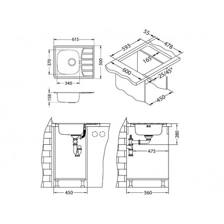 Alveus ZOOM 10 sudoper inox