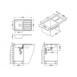Alveus ZOOM 20 sudoper inox satin