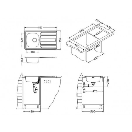 Alveus ZOOM 30 inox satin