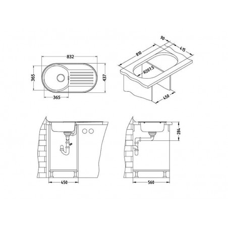 Alveus FORM 40 sudoper inox satin