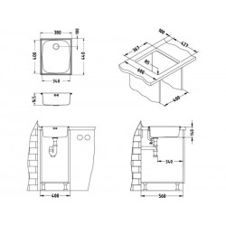 Alveus BASIC 10 sudoper inox satin