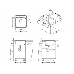 Alveus BASIC 140 sudoper inox