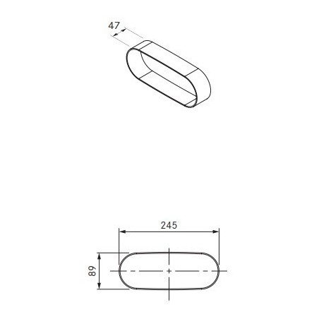 BORA Ecotube EF47/1 plosnati kanal 47mm (1Stk.)