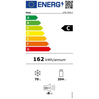 Miele KFN 7844 C ugradbeni kombinirani hladnjak