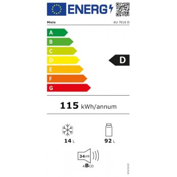 Miele KU 7016 D podgradni hladnjak sa pretincem za zamrzavanje